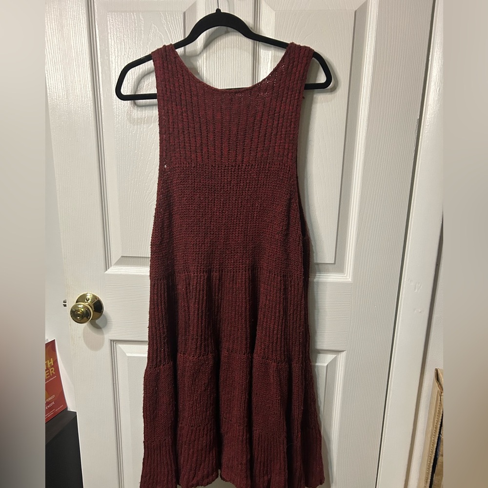Free People maroon sweater dress